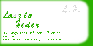 laszlo heder business card